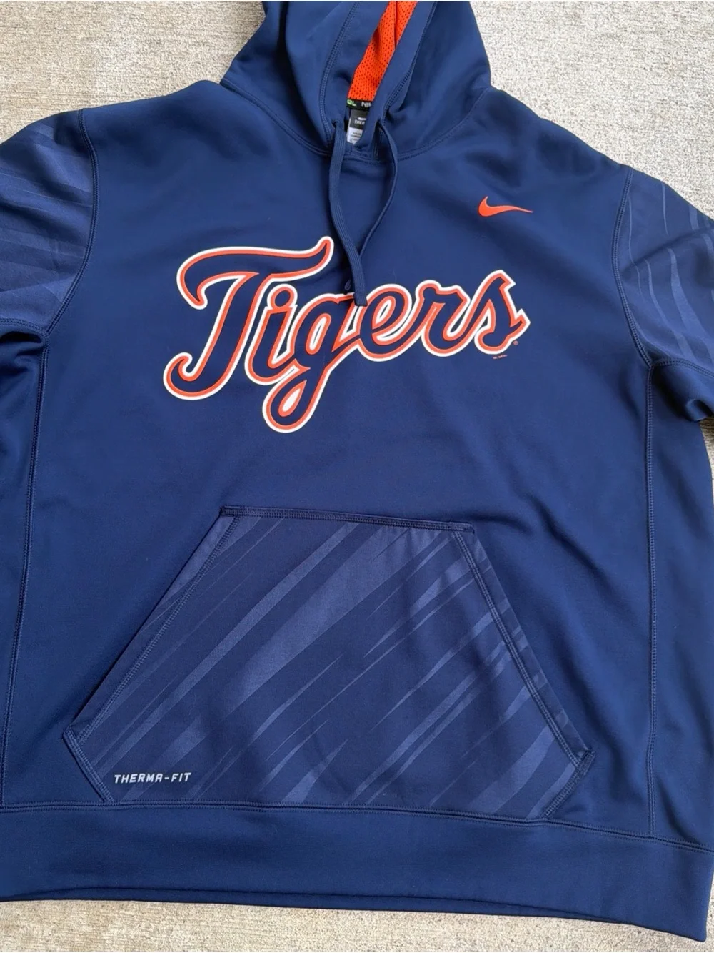 Nike Men’s Detroit Tigers Therma Fit Hoodie Logo Size XL